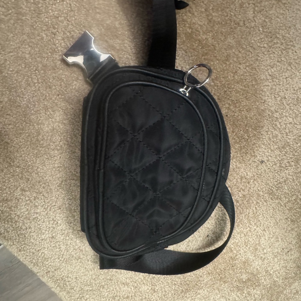 Forever 21 Black Quilted Belt Bag